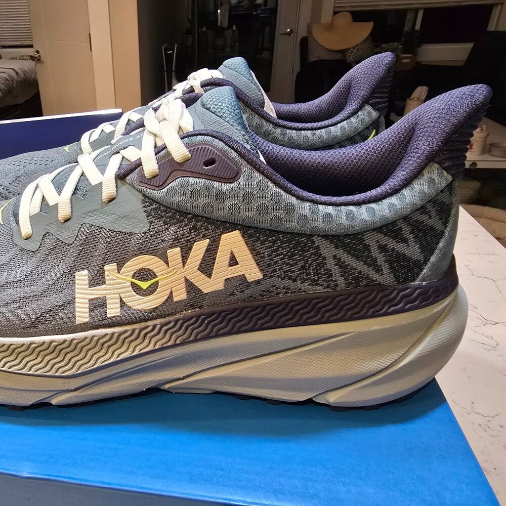 NEW Hoka One One Challenger ATR 7 1134497-MRZ Mountain Fog Trail Running Size 10